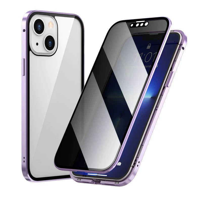 🎅🏻Magnetic double-sided anti-peep glass mobile phone case for iPhone