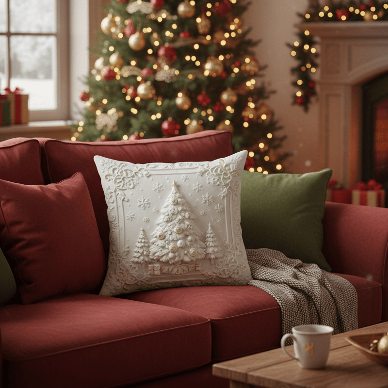 🎄Christmas 3D Printed Pillow✨