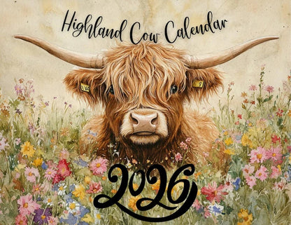 🏆Flash Sale⚡ 11K+ SOLD! Almost Gone-🐮Highland Cow Calendar 2026 📅