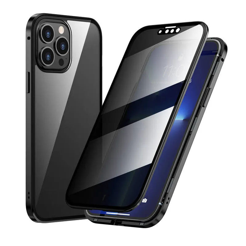 🎅🏻Magnetic double-sided anti-peep glass mobile phone case for iPhone