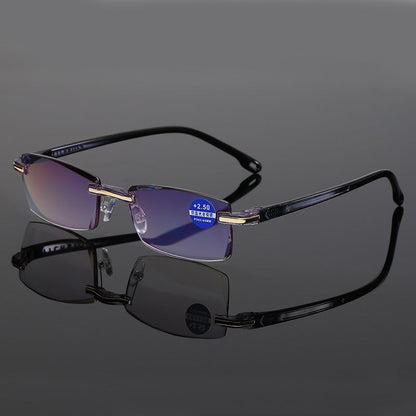 ✨Sapphire high hardness✨Anti blue progressive Far And Near Dual-Use Reading Glasses