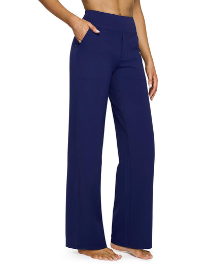G4Free Loose High-Waist Business Casual Pants Yoga Pants Women Wide Leg Pants with Pockets Comfortable Athletic Sweatpants