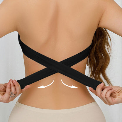 💜 BUY 1 GET 1 FREE 💜 Women's Non-Slip Strapless Wireless Bra with Crossover Side Closure