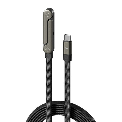 ⚡2-in-1 Invisible Holder Charger Cable – 240W Fast Charging Cord with Built-In Phone Stand
