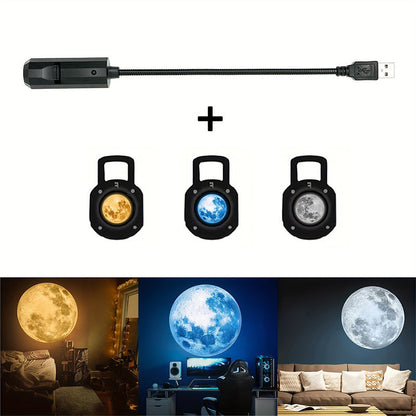 🌙 Transform Your Room Into a Dreamy Galaxy in Seconds  Portable USB Star & Moon Projector for Relaxing Ambient Lighting